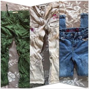 Lot- 3 pairs of girls size 5 pants/ jeans